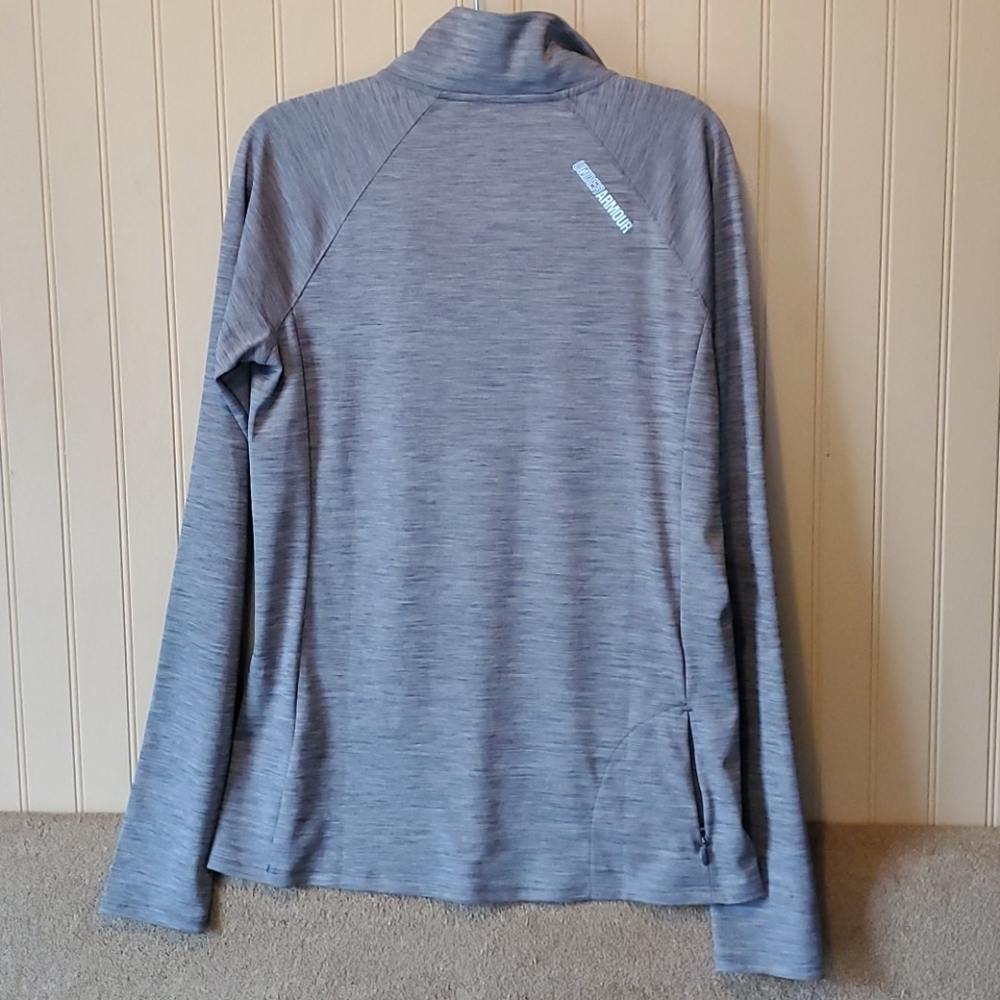 EUC 3/4 zip Under Armour lounge shirt medium gray - Picture 5 of 8